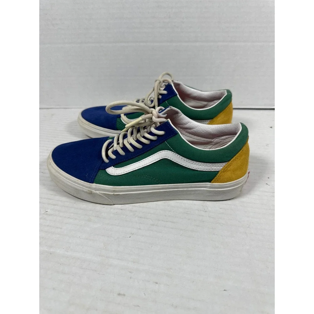 Vans Old Skool‎ Yacht Club Blue Green Yellow Red Colorblock Skate Shoes Sneakers